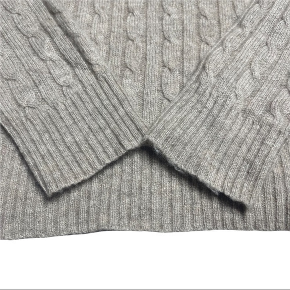 Brodie Cashmere Cable Knit Cowl Neck Sweater sz L - Picture 7 of 7
